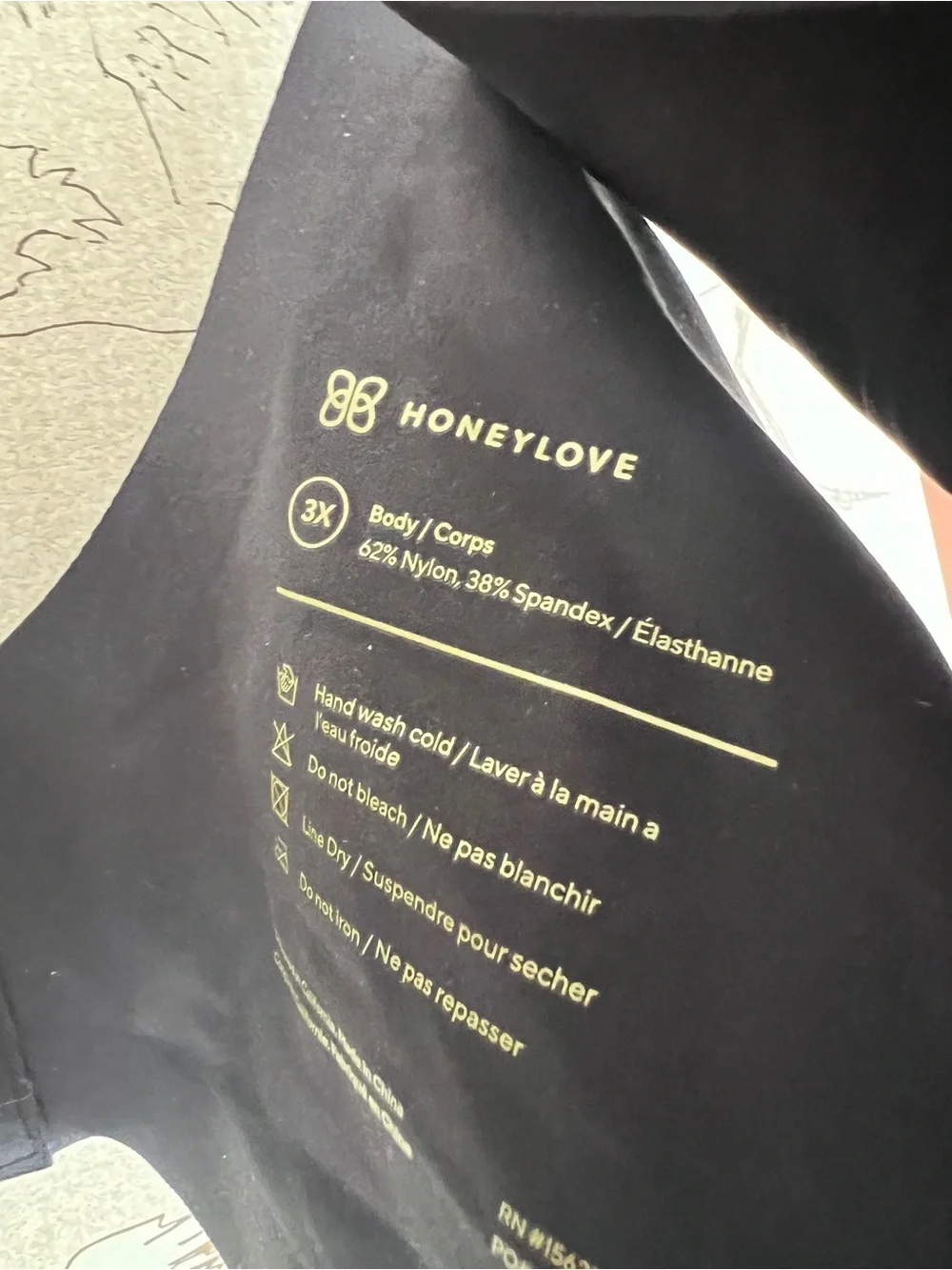 NWT honeylove silhouette bra black size 3x